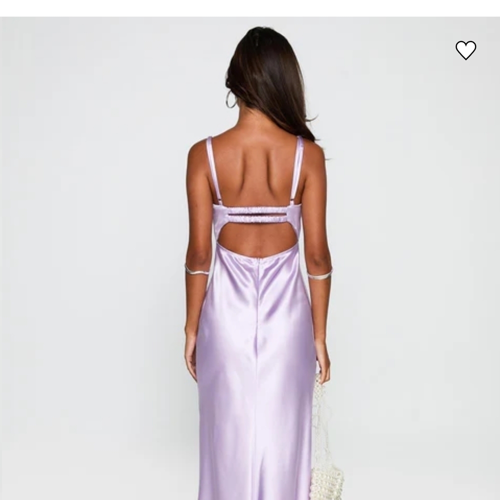 Princess Polly Fayden Bias Cut Lilac Maxi Dress Silky Size 6 - Picture 3 of 14